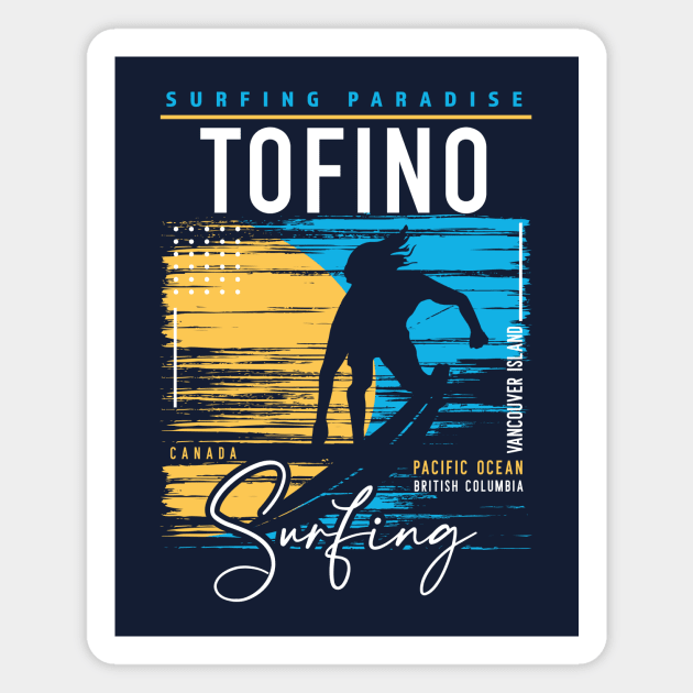 Retro Tofino Surfing // Surfers Paradise // Surf Canada Magnet by SLAG_Creative